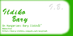 ildiko bary business card